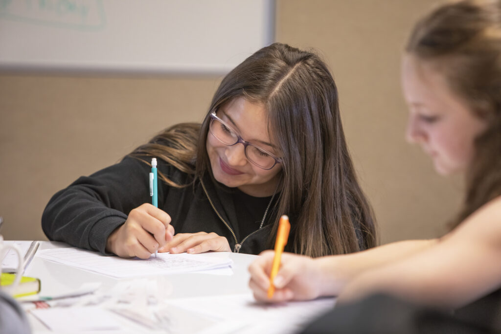 TRMS female student in class