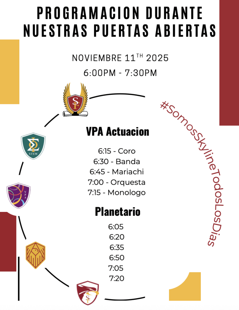 Event schedule for November 11, 2025, from 6:00 PM to 7:30 PM, featuring performances and planetarium times.